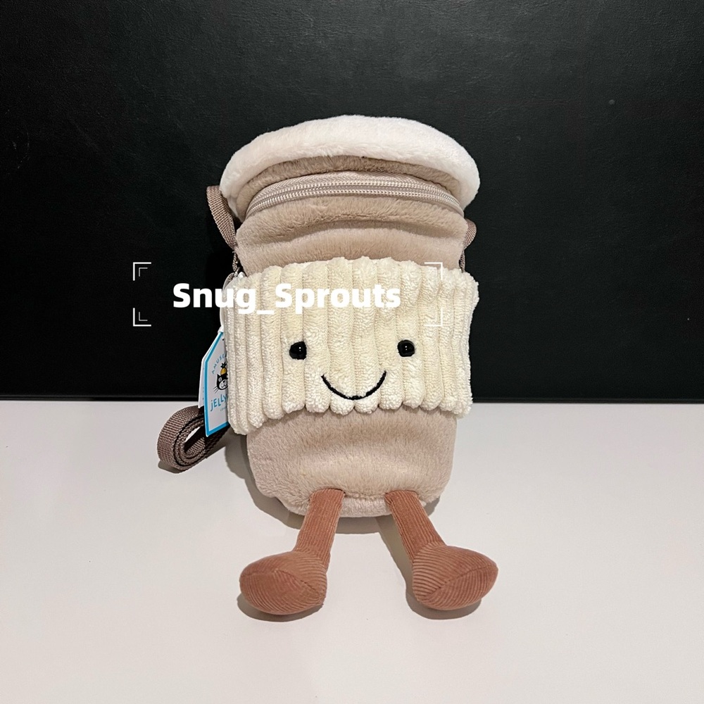 AUTHENTIC‼️NWT Jellycat Amuseables Coffee To Go Bag -FAST SHIPPING!